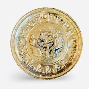 Vintage Wall Decor Brass Plate